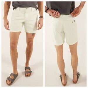 Chubbies The Sea Foams Green 5.5" Flat Front Stretch Twill Shorts Sz 34 NEW